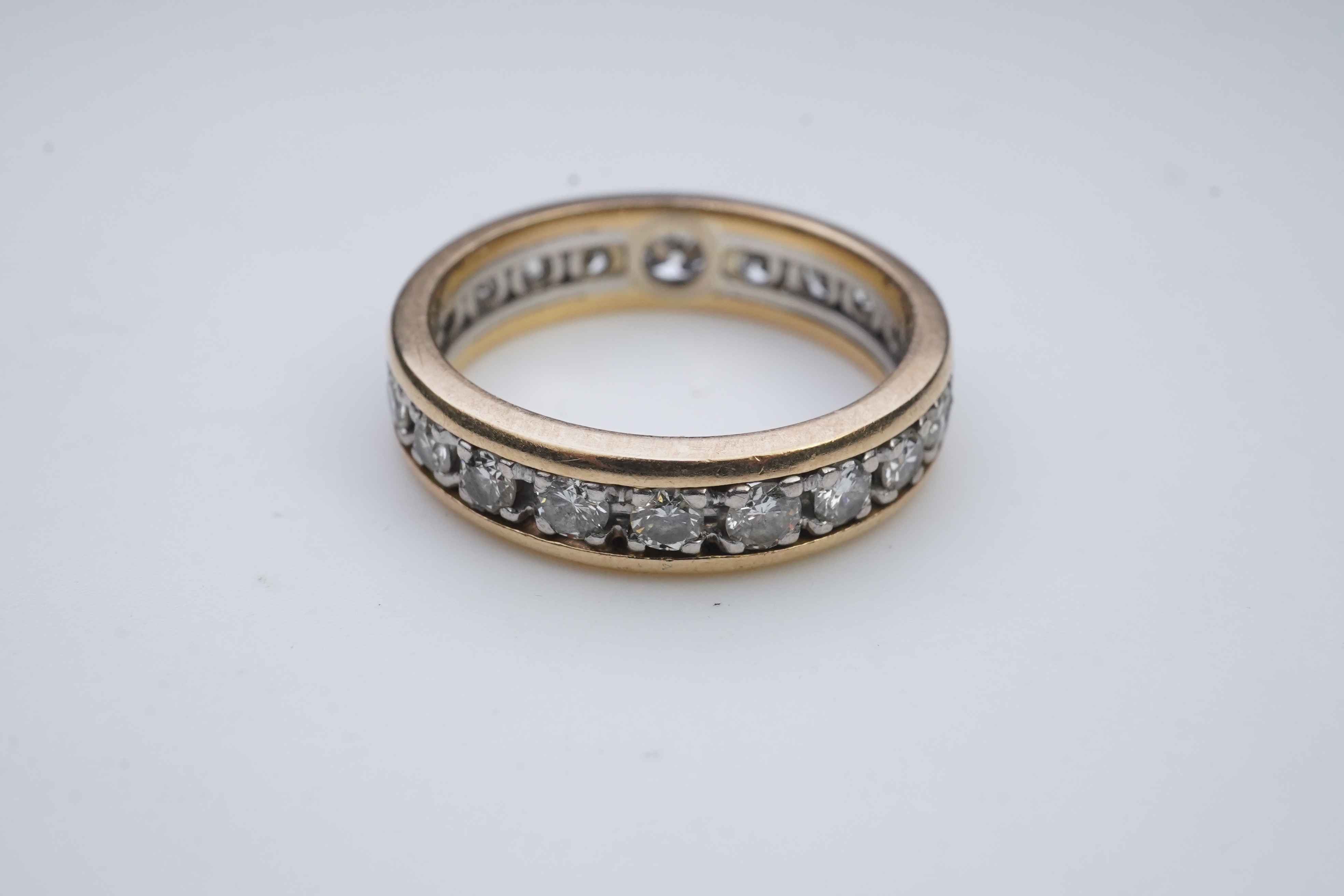 A diamond eternity ring